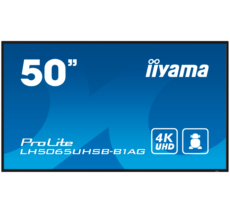 50" 3840x2160, UHD VA, Haze 25%, 800cd/m2, Signal FailOver, SP 2x 10W, HDMI 2x, DisplayPort, USB 2.0 x2, WiFi, LAN, Media Play USB Port, Control LAN / RS232C, iiSignage2 (CMS/DMS), E-Share, Android 11 OS, 24/7, VESA (400x400)
