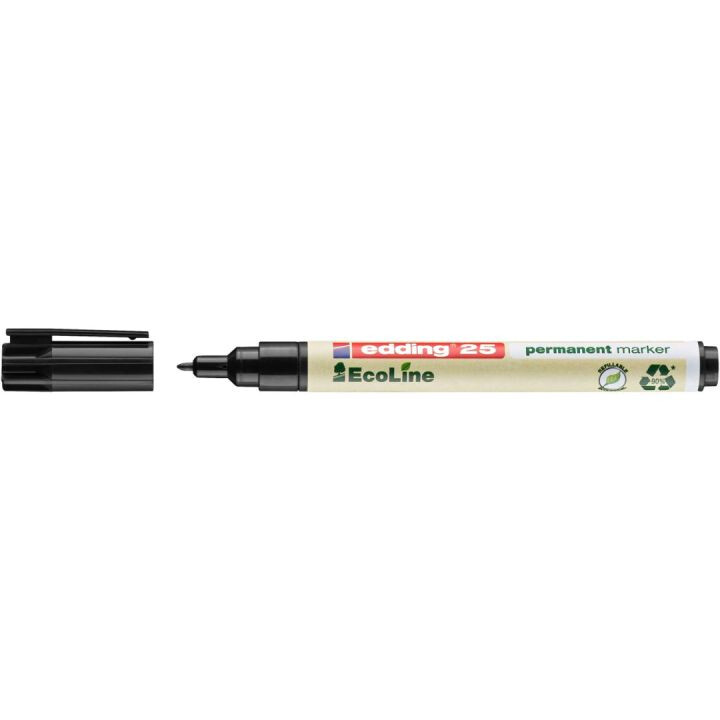 Marker permanentni 1 mm okrugli vrh EcoLine Edding 25 crni
