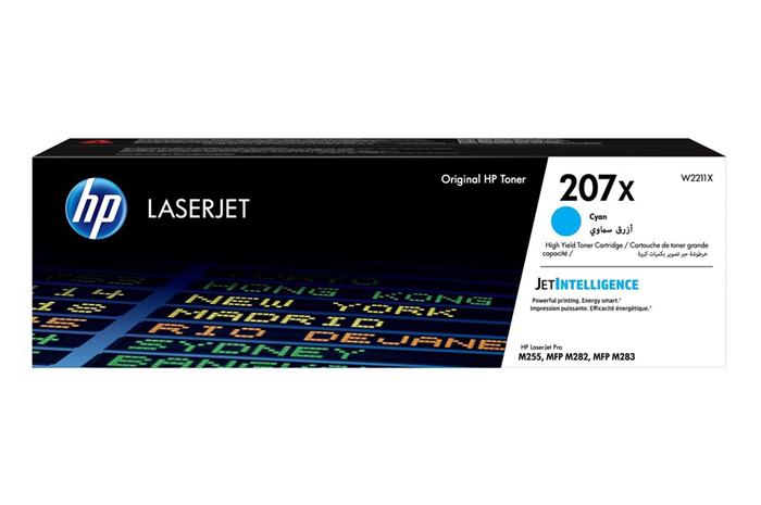 Original Toner Cyan HP Color LaserJet Pro M255, MFP M282, MFP M283, M283 (207X W2211X)