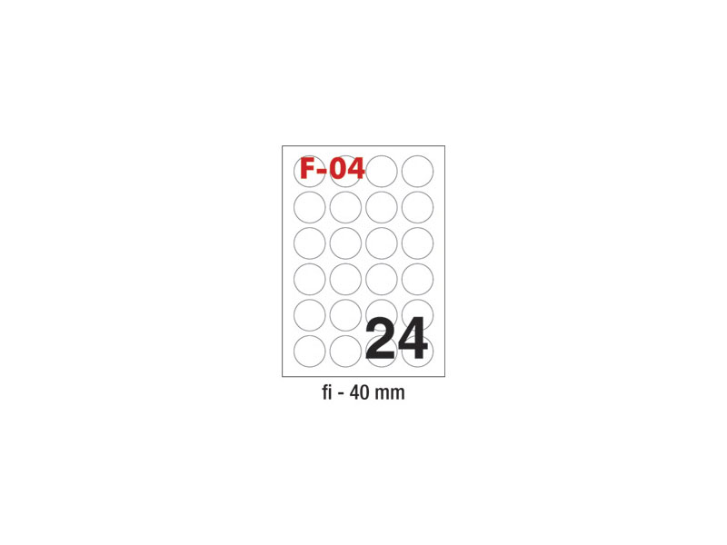 Etikete Fornax fi-40mm univerzalne F-04